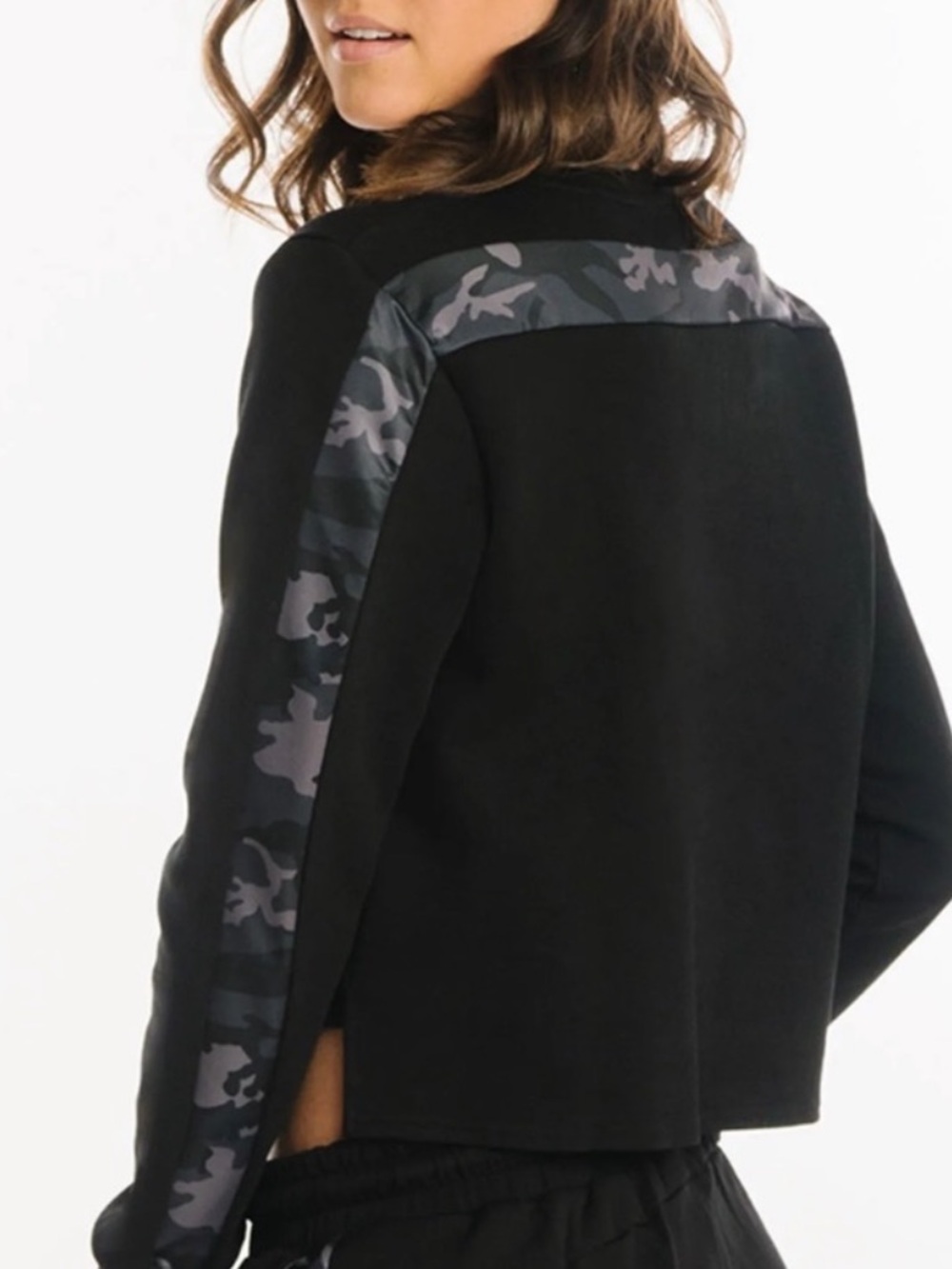 ZYIA Active Black Camo Sweatshirt